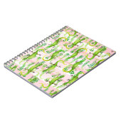 緑gの水色イラストレーションの背景 ノートブック (左側)