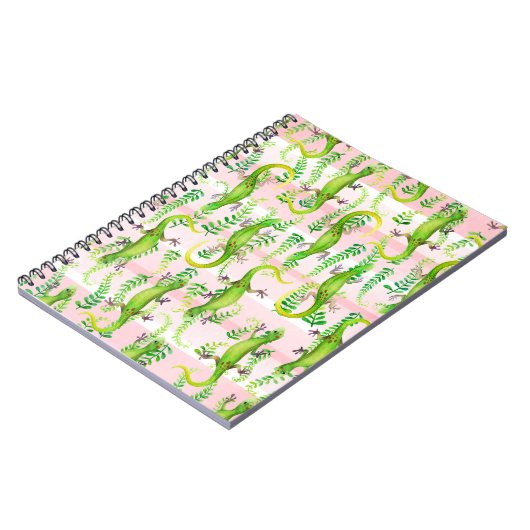 緑gの水色イラストレーションの背景 ノートブック (左側)