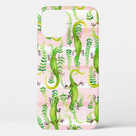 緑gの水色イラストレーションの背景 Case-Mate iPhoneケース (裏面)