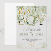 緑It's a Boy Shower招待状 招待状 (正面/裏面)