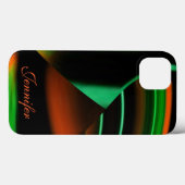 緑Nオレンジストライプ色のN字形iPadケース* Case-Mate iPhoneケース (裏面 (横))