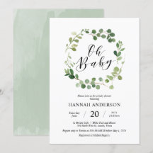 緑Oh赤ちゃんシャワーモダン台本