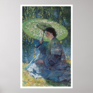 緑Parasolはの1909年の人上がりました ポスター