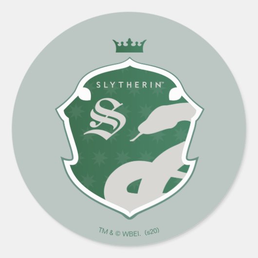 緑SLYTHERIN™縁付きクラウン ラウンドシール (正面)