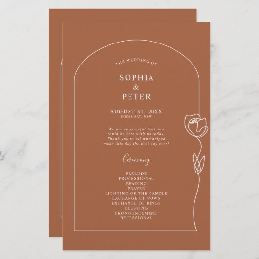 線お洒落バラアーチ式プログラム (正面/裏面)