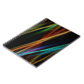 線が背景ライトを照らす ノートブック (左側)