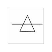 線が通っている三角形 ラバースタンプ (インプリント)