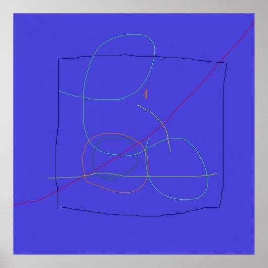 線が重なる抽象芸術合成 ポスター (正面)
