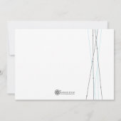 線とドットのパーティーまたは企業のイベント招待状 招待状 (裏面)