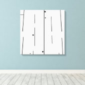 線とドット – モノクロミニマリスト キャンバスプリント (インサイチュ (ウッドフロア))