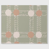 線と円のパターンの折り返し紙 ラッピングペーパー (フラット)