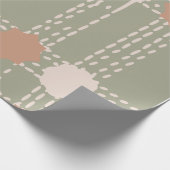 線と円のパターンの折り返し紙 ラッピングペーパー (角)