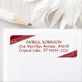 線と星のコーナー |赤と白 | ラベル (インサイチュ)