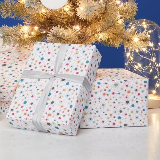 線と点 ラッピングペーパー (クリスマス)