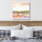 線と色の金ゴールド・クロップの影響 キャンバスプリント (インサイチュ (寝室))