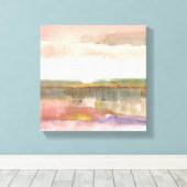 線と色の金ゴールド・クロップの影響 キャンバスプリント (インサイチュ (ウッドフロア))