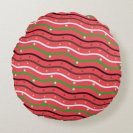 線と花 ラウンドクッション