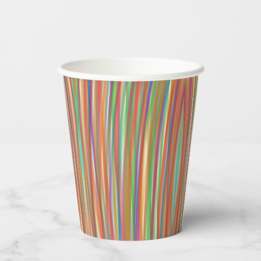 線と花 紙コップ (裏面)