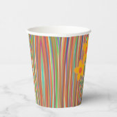 線と花 紙コップ (右)