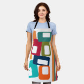 線と長方形 エプロン (着用した状態)