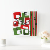 線と長方形 スクエア壁時計 (ホーム)