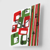 線と長方形 スクエア壁時計 (傾斜)