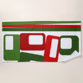 線と長方形 ビーチタオル (正面)