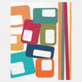 線と長方形 フリースブランケット (正面)