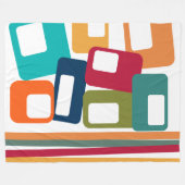 線と長方形 フリースブランケット (正面(横))