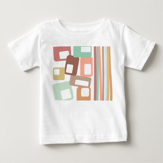 線と長方形 ベビーTシャツ (正面)