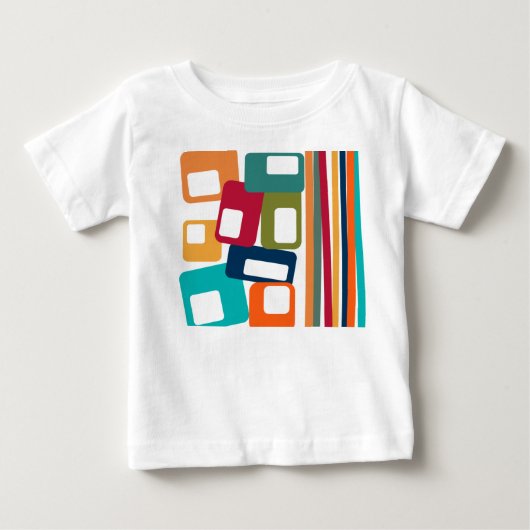 線と長方形 ベビーTシャツ (正面)