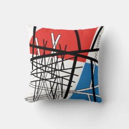 線と飛行機の交点 – 抽象芸術アート クッション