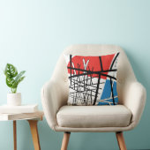 線と飛行機の交点 – 抽象芸術アート クッション (椅子)