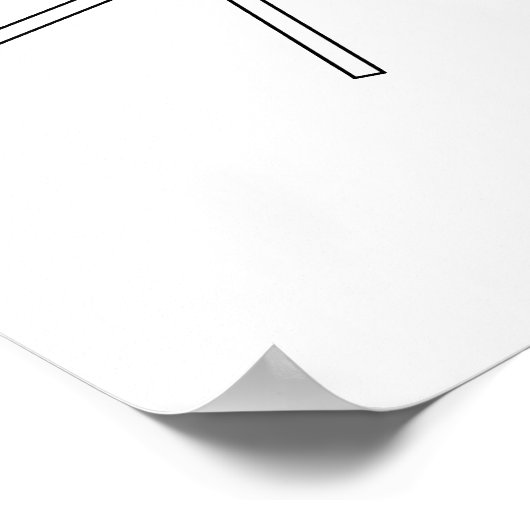 線と飛行機の交点 – 抽象芸術アート ポスター (角)