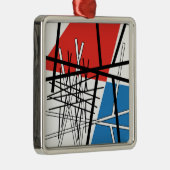 線と飛行機の交点 – 抽象芸術アート メタルオーナメント (右)