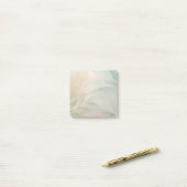 線なしソフトカラー抽象芸術フローラルパターン ポストイット (デスク上)