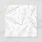 線のある白い背景を持つ黒い枠 コーリングカード (正面)