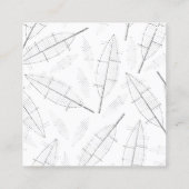 線のある白い背景を持つ黒い枠 コーリングカード (裏面)