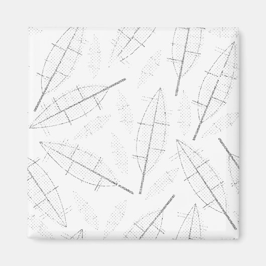 線のある白い背景を持つ黒い枠 マグネット (正面)