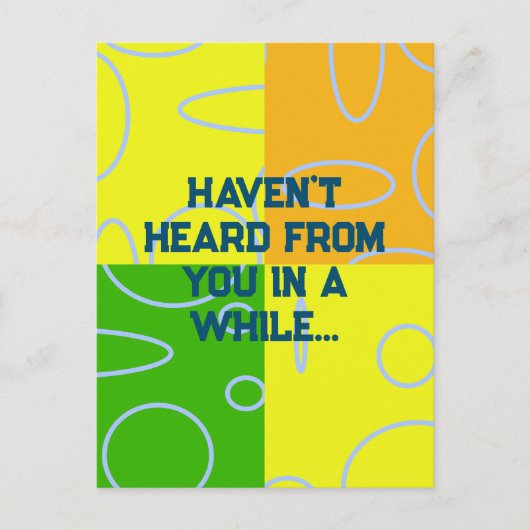 線のおもしろいレトロの四角形 ポストカード (正面)