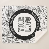 線のアートワークとモダンロゴ(編集可能文字付き) シェルパブランケット (正面(横))