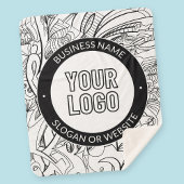 線のアートワークとモダンロゴ(編集可能文字付き) シェルパブランケット