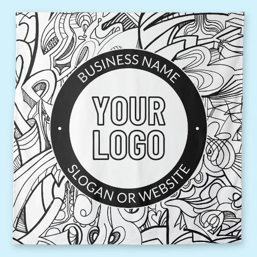 線のアートワークとモダンロゴ(編集可能文字付き) タペストリー