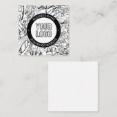 線のアートワークとモダンロゴ(編集可能文字付き) ノートカード (正面/裏面)