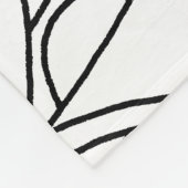 線のアートワークとモダンロゴ(編集可能文字付き) フリースブランケット (角)