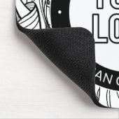 線のアートワークとモダンロゴ(編集可能文字付き) マウスパッド (コーナー)