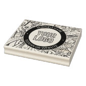 線のアートワークとモダンロゴ(編集可能文字付き) ラバースタンプ (スタンプ)