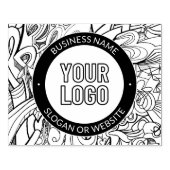 線のアートワークとモダンロゴ(編集可能文字付き) ラバースタンプ (インプリント)