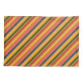 線のカラフルパターン 枕カバー (裏面)