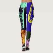 線のコラージュ レギンス (裏面)